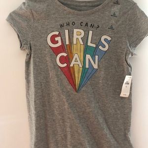 Gray girls gap t shirt new with tags size L 10